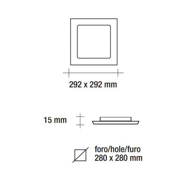 Vivida pannello led quadro bianco 24w 1887lm 3000k (ULTIMI DISPONIBILI - N°3) Vivida luce Pannelli led